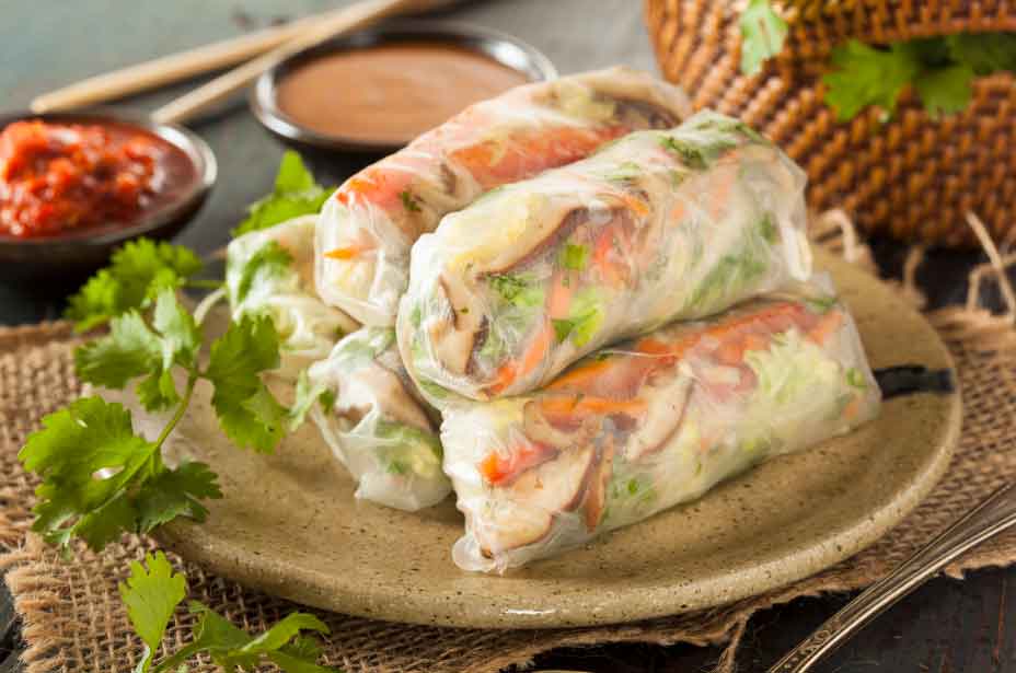 Rice paper rolls are a quick way to repackage your leftovers - with no cooking required!