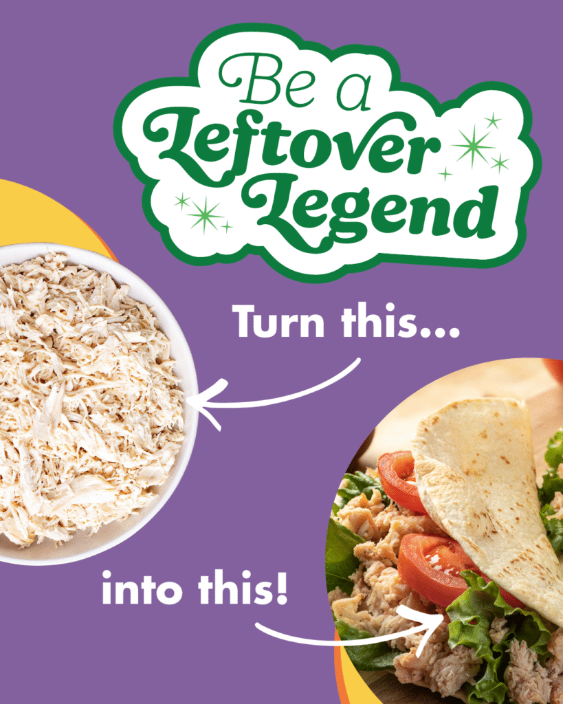 Who doesn’t love a taco night?! This fun, adaptable recipe works with pretty well anything you have on hand. Turn your leftovers into a new delicious with this easy Leftover Legend Chicken Taco recipe.
