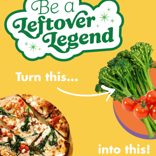 Turn leftover veggies into a veggie pizza.