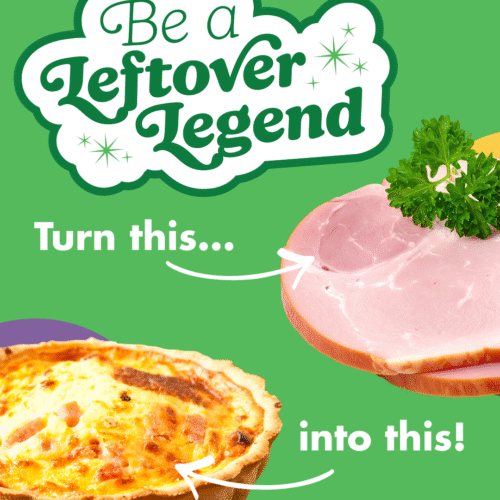 Be a Leftover Legend. Turn this ham into this quiche.
