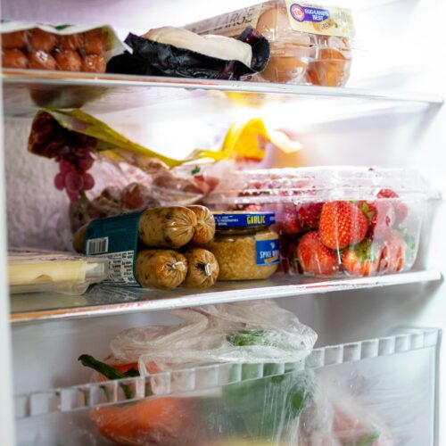 food in a fridge